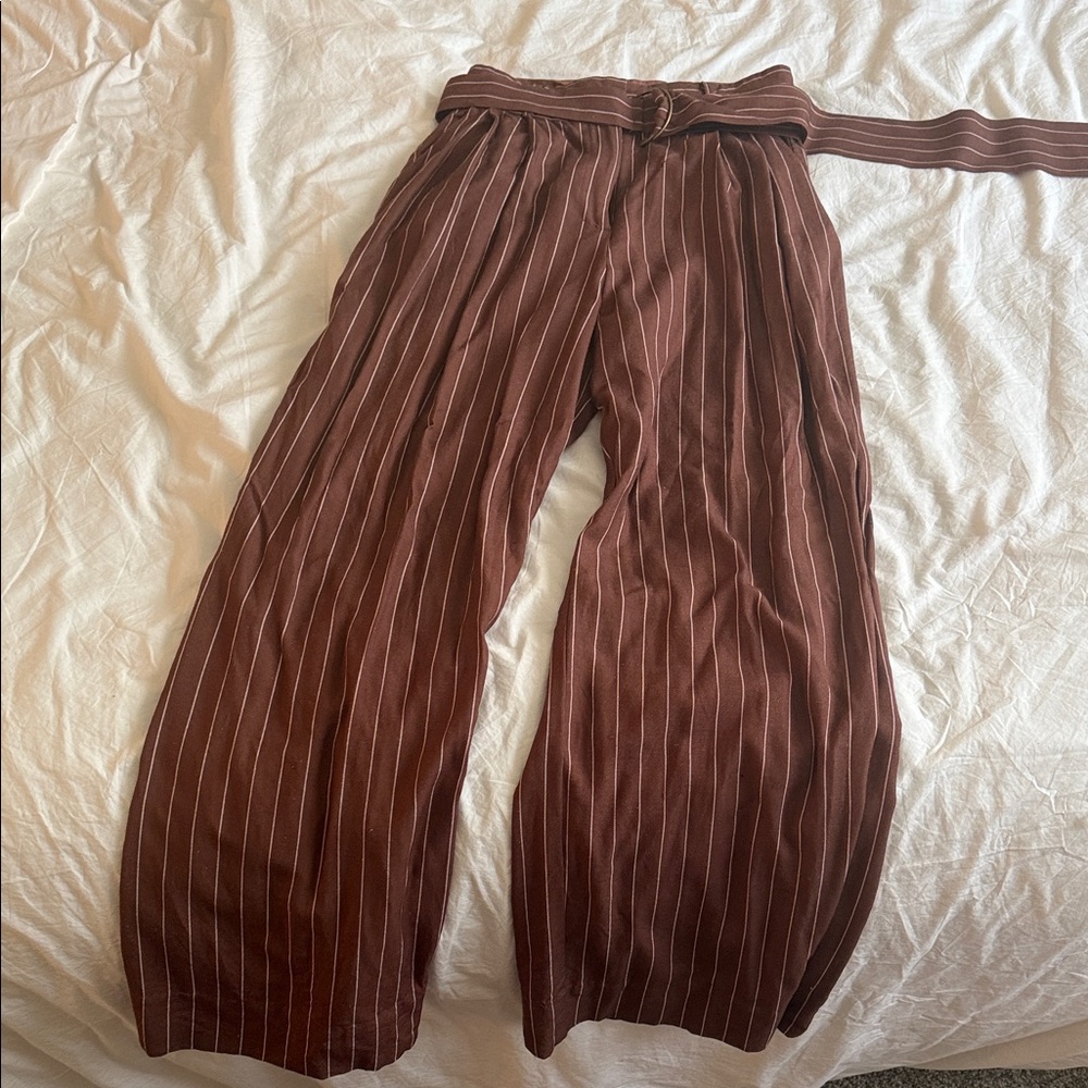 En Saison Brown Striped Pants